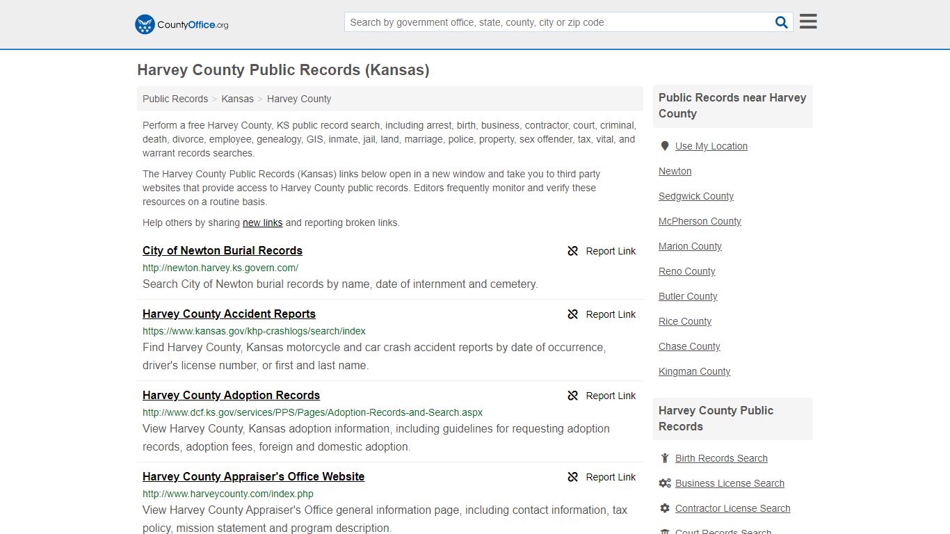 Public Records - Harvey County, KS (Business, Criminal ...
